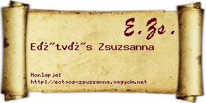 Eötvös Zsuzsanna névjegykártya